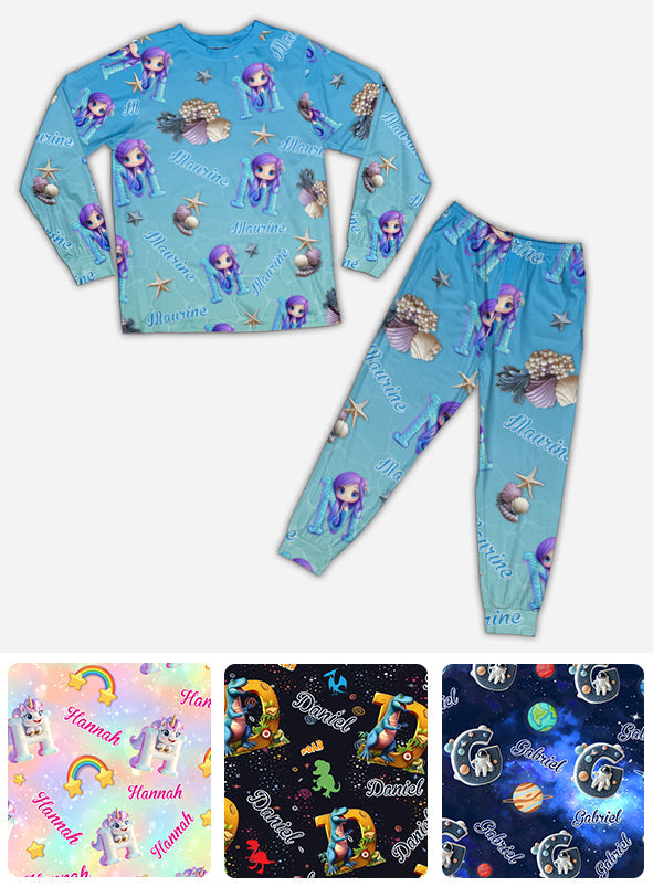 Magnifique cadeau avec lettre pour petit-enfant - Ensemble pyjama enfant personnalisé