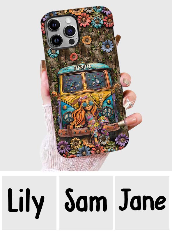 Coque de téléphone personnalisée Cute Caravan - Hippie avec imprimé intégral