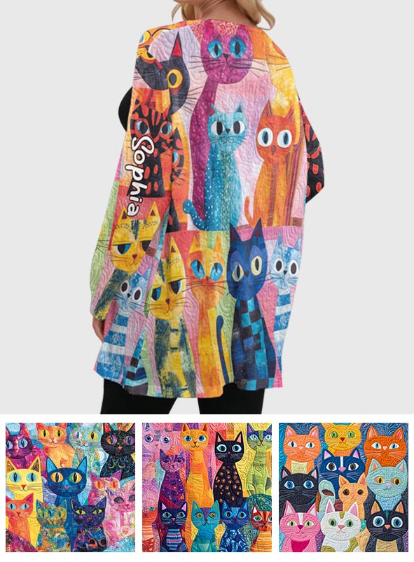 Cat Lady - Personalized Cat Cardigan