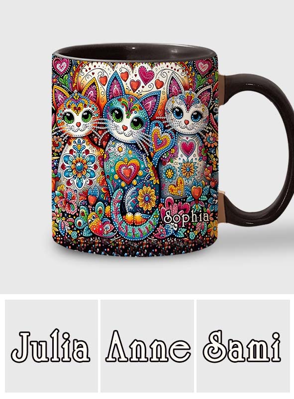 Beautiful Cats - Personalized Cat Accent Mug