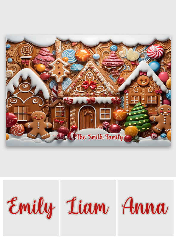 Doux foyer - Paillasson familial personnalisé