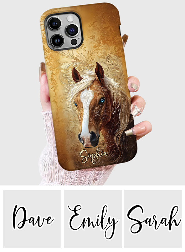Love Horses - Personalized Horse Full Print Phone Case