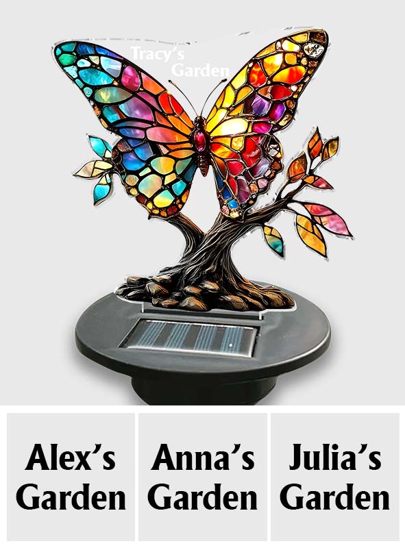 Stunning Butterfly Dragonfly Bee Hummingbird - Personalized Gardening Garden Solar Light