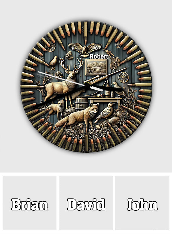 It's Hunting Time - Personalized Hunting Wall Clock