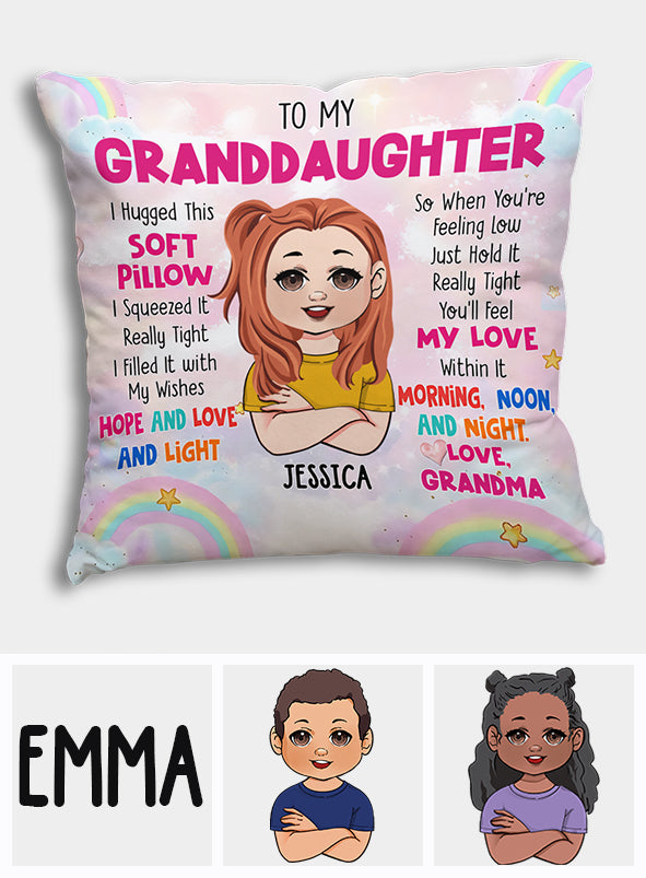 À mes petits-enfants - Coussin décoratif personnalisé pour enfants