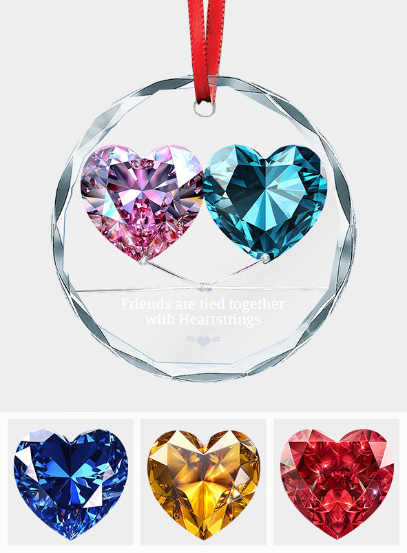 Amitiés indéfectibles - Ornement en verre rond personnalisé pour meilleure amie