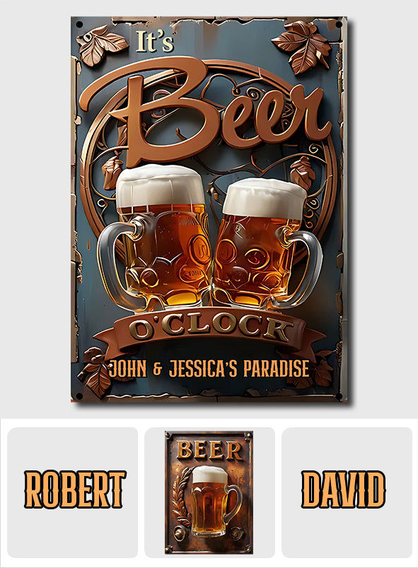 Love Drinking - Personalized Beer Rectangle Metal Sign