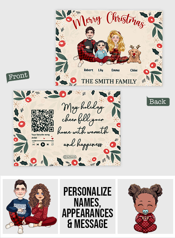 Joyeux Noël - Carte de vœux familiale personnalisée