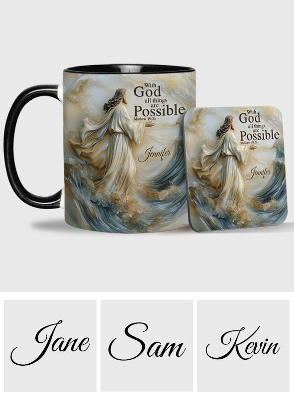 Avec Dieu, tout est possible - Mug chrétien personnalisé