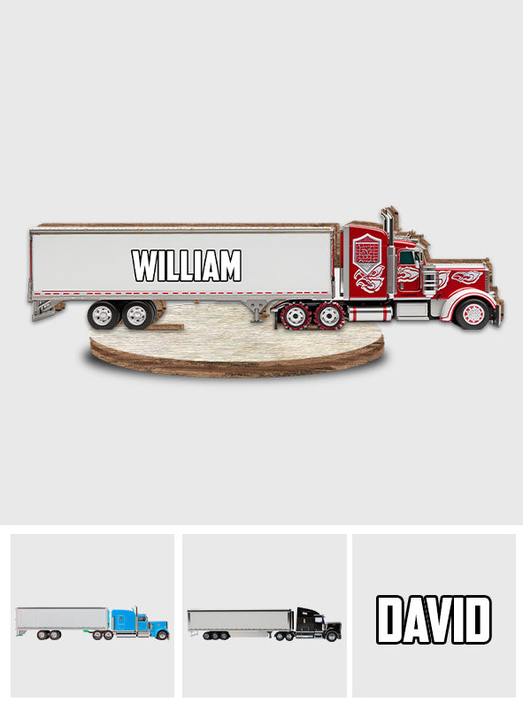 Cadeau camion pour petits-enfants - Plaque en bois personnalisée pour enfant