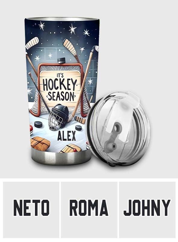 Saison de hockey - Gobelet isotherme personnalisé