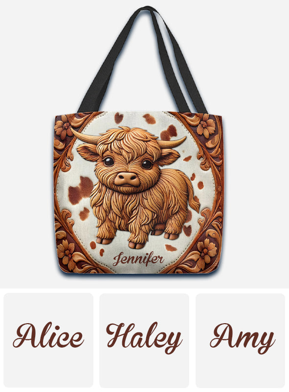 Love Highland Cows - Personalized Tote Bag