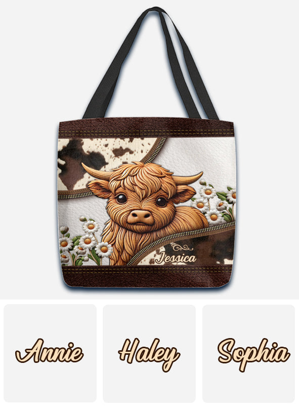 Love Highland Cows - Personalized Tote Bag
