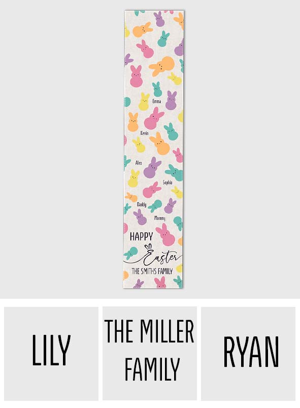 Happy Easter - Personalized Family Table Runner