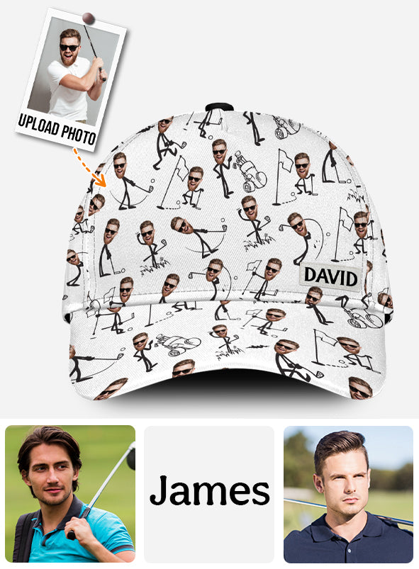 Cadeau amusant pour papa, mari, oncle golfeur… - Casquette de golf classique personnalisée