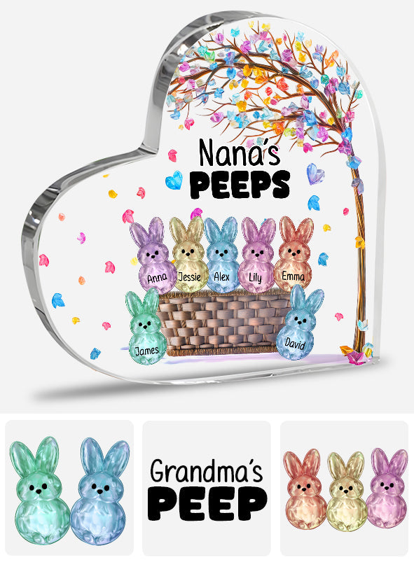 Grandma's Peeps - Personalized Grandma Custom Shaped Acrylic Plaque