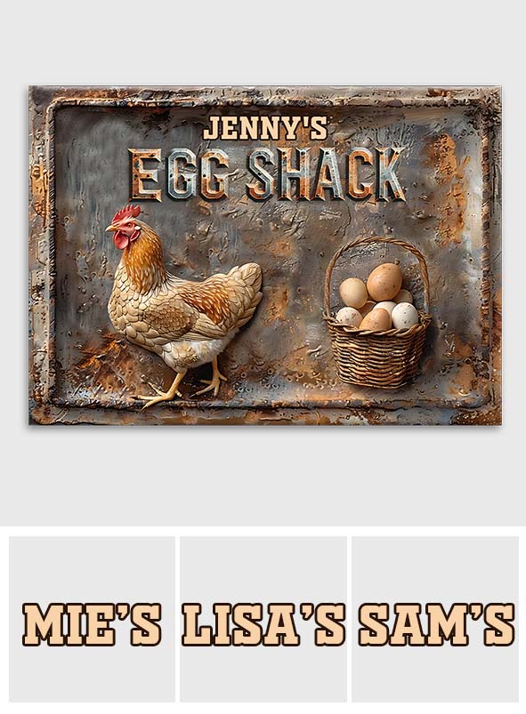 Your Egg Shack - Personalized Chicken Rectangle Metal Sign