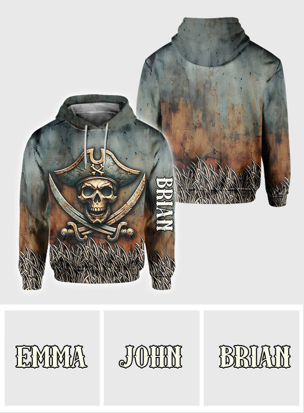 T-shirt personnalisé à motif de crâne de pirate