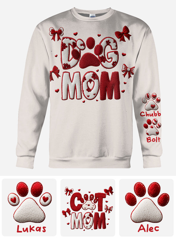 Dog/ Cat Mom, Valentine Gift - Personalized Cat All Over Shirt