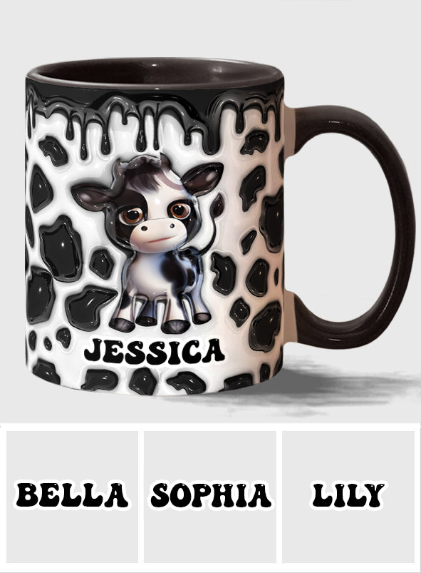 Moody Baby Cow - Personalized Cow Accent Mug