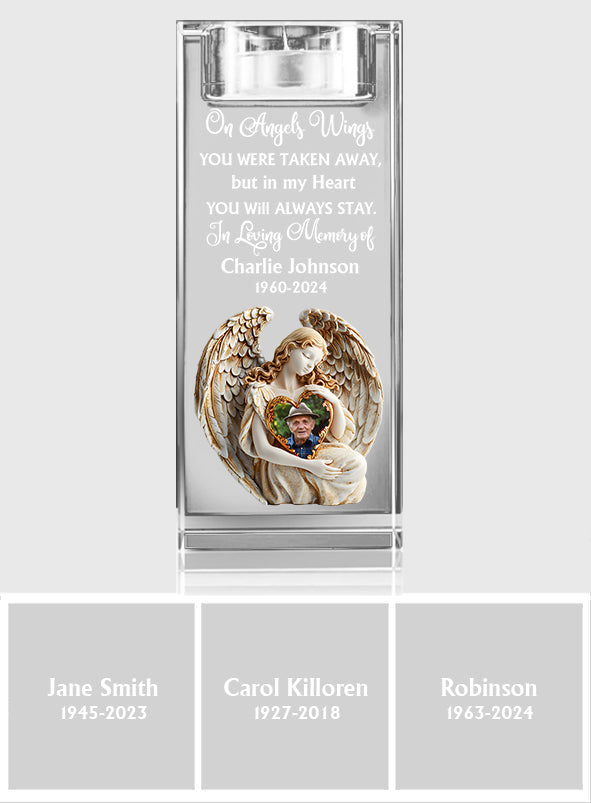 Forever in My Heart - Personalized Memorial Glass Candle Holder
