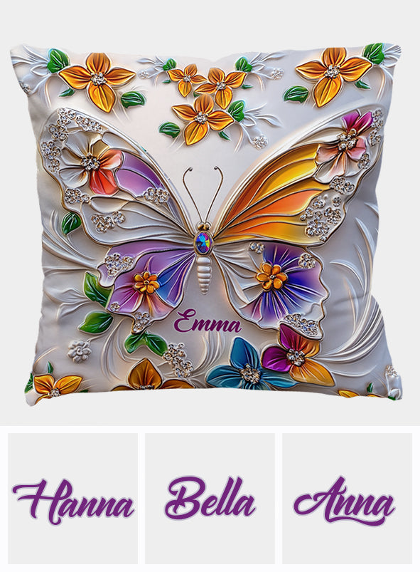 Stunning Butterfly - Personalized Butterfly Throw Pillow