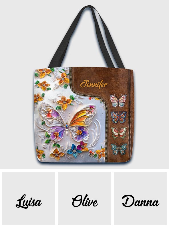 Stunning Butterfly - Personalized Butterfly Tote Bag