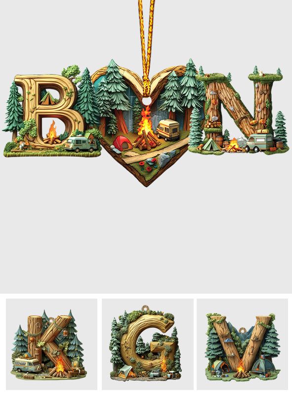 Lettre personnalisée pour un couple de campeurs - Ornement de camping