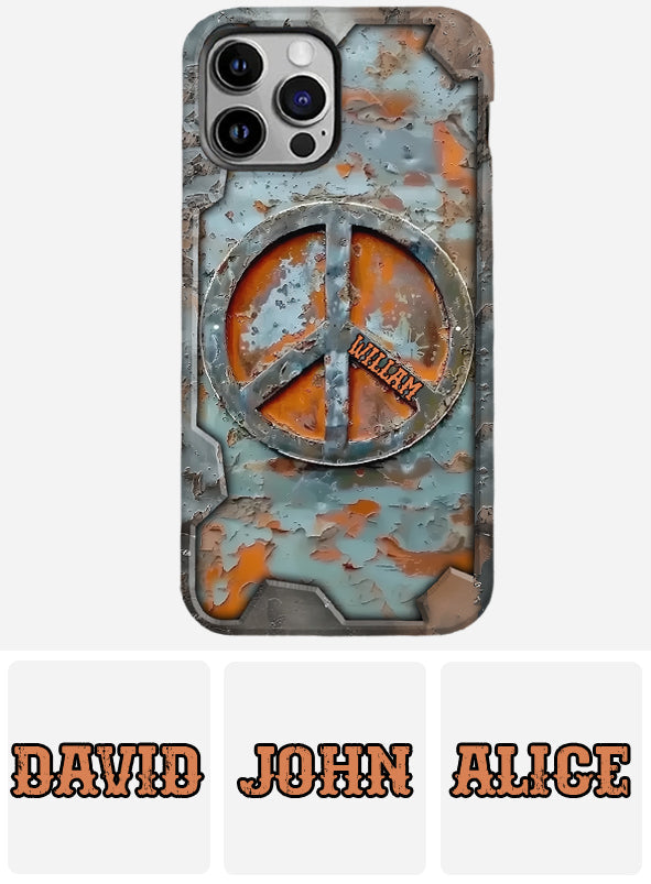 Love Peace - Personalized Hippie Full Print Phone Case