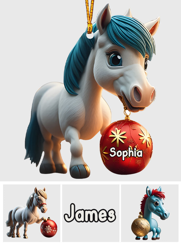 Love Horses - Personalized Horse Ornament