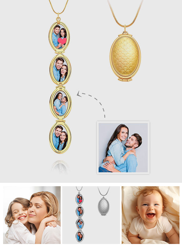 Pendentif médaillon ovale - Pendentif médaillon ovale personnalisé