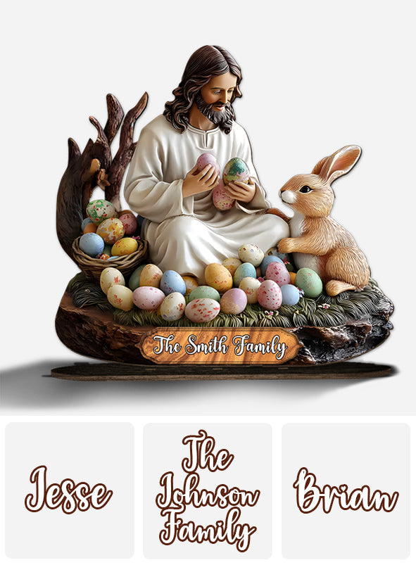 He Is Risen - Personalized Christian 1 Layered Big Freestanding