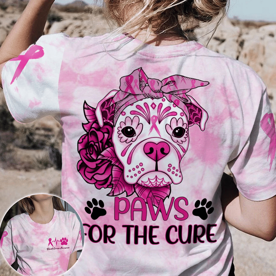 T-shirt et sweat à capuche « Paws For The Cure » – Sensibilisation au cancer du sein (0822)