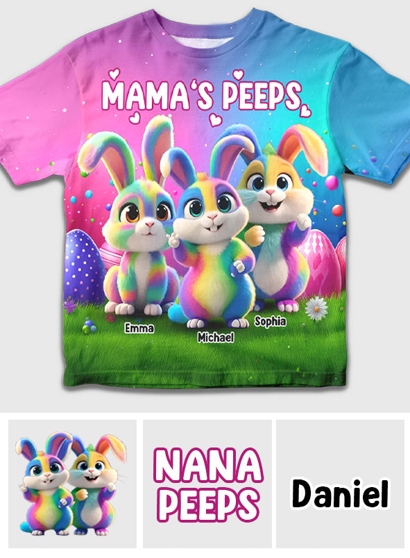 Grandma's Peeps - Personalized Grandma All Over Shirt