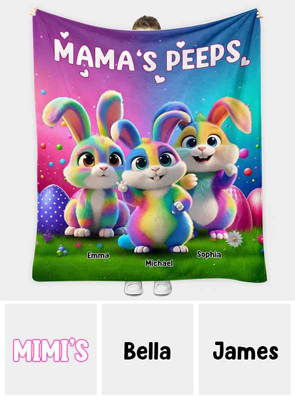 Grandma's Peeps - Personalized Grandma Blanket