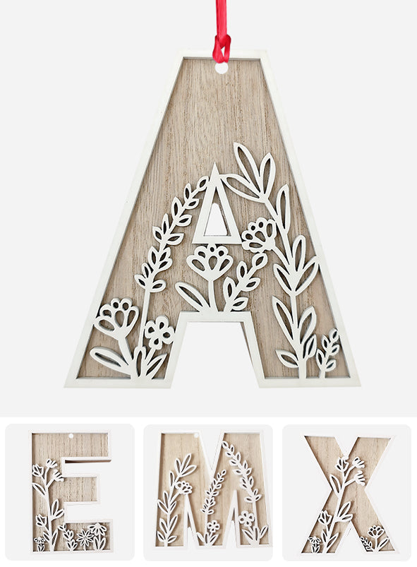 Lettre florale élégante - Ornement de jardin personnalisé