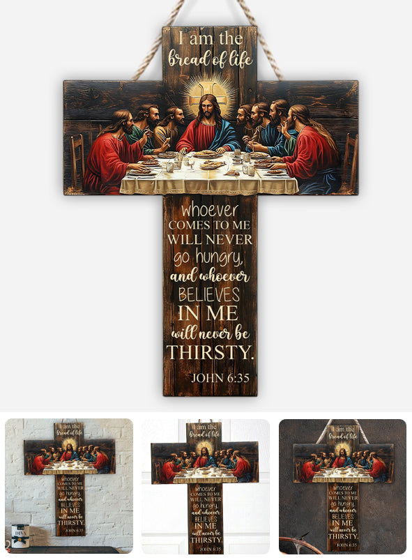 Je suis le pain de vie - Panneau chrétien personnalisé en bois