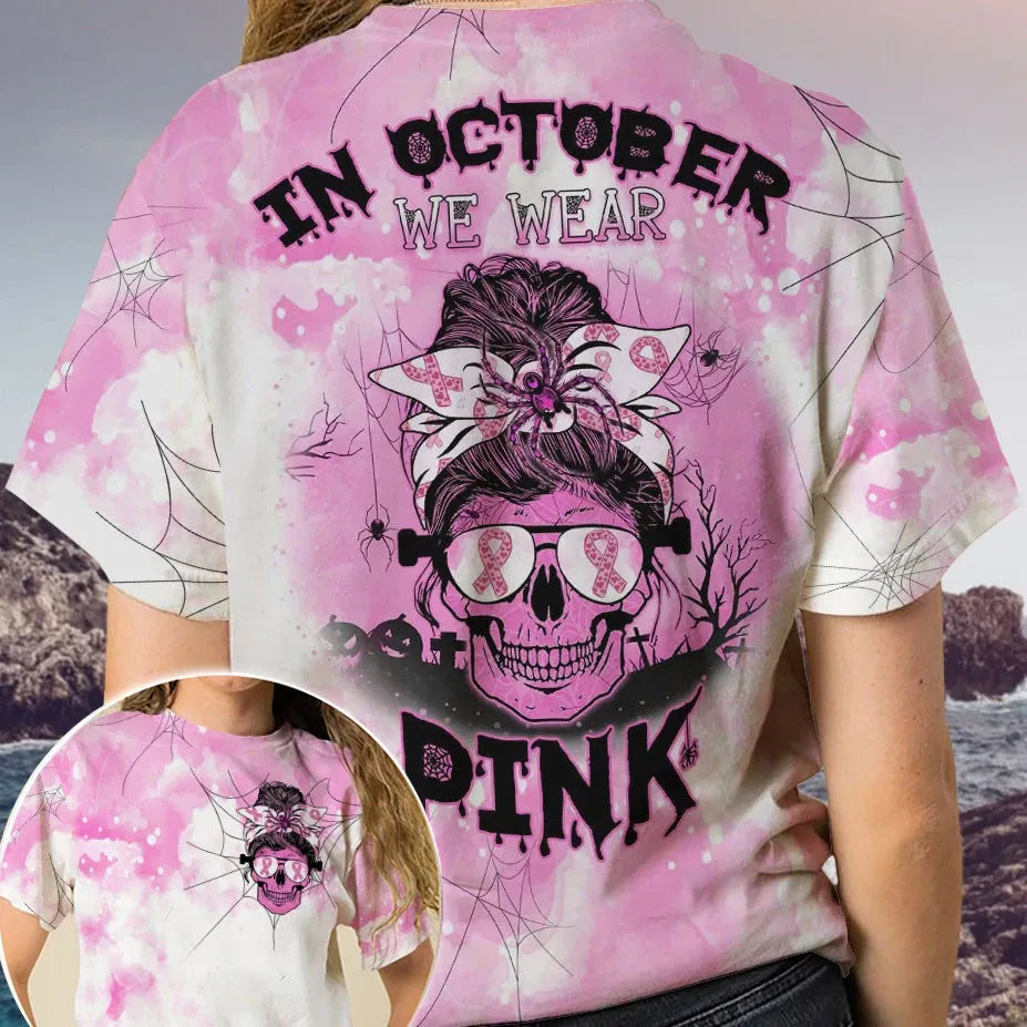 En octobre, on porte du rose - T-shirt et sweat à capuche pour la sensibilisation au cancer du sein 0822