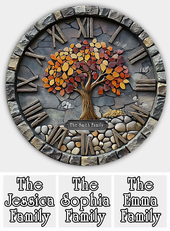 Time With Family Is Priceless - Personalized Family Wall Clock