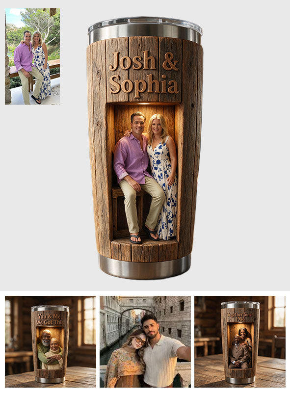 Personalized LGBT Black Couple Tumbler 'You & Me We Got This' Custom Gift for Gay Partner Anniversary Pride Everyday Drinkware