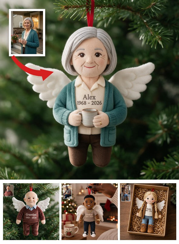 I'm Always With You Personalized Angel Mom Memorial Plush Ornament Custom Sympathy Christmas Keepsake Gift