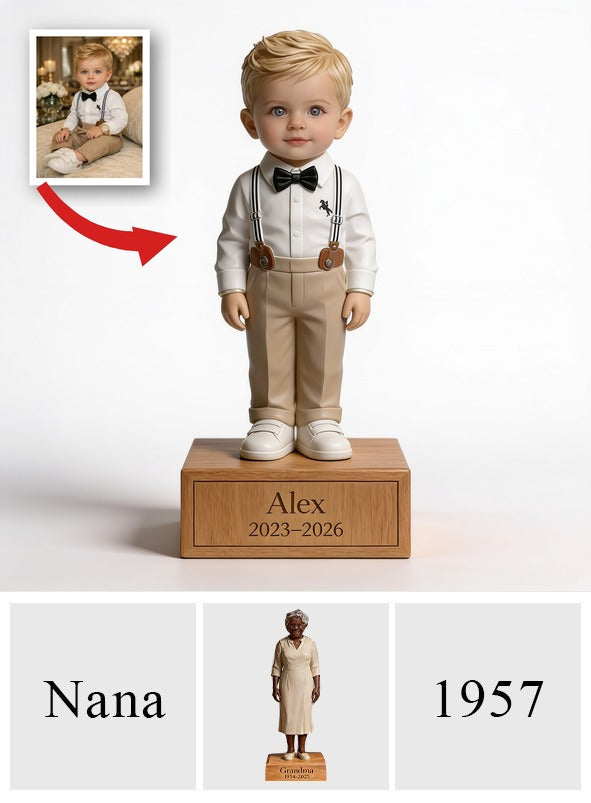 Custom From Any Photo Personalized Toddler Boy Figurine Acrylic Plaque, Memorial Keepsake Home & Desk Decor Gift