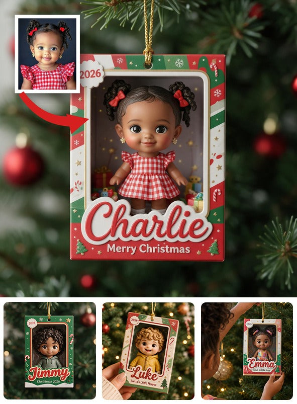 Personalized 2026 Cute Little Latina Kid Christmas Ornament Custom Name Holiday Keepsake Tree Decoration Gift