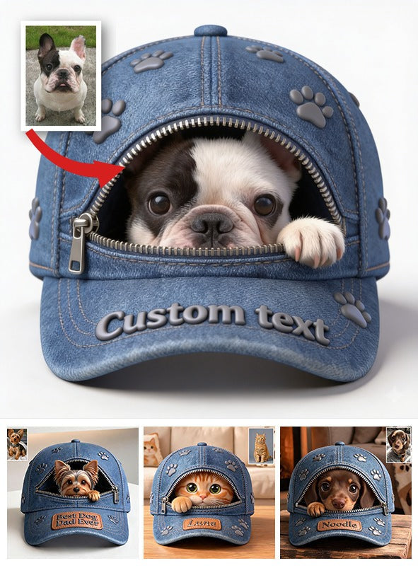 Custom Photo Cute French Bulldog Classic Cap Dog Lover Gift