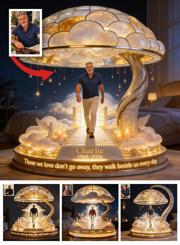 Personalized Latino Dad Grandpa Memorial Acrylic LED Night Light, Sympathy Keepsake Gift
