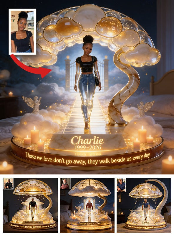 Lampe de nuit LED acrylique personnalisée en mémoire d'une femme noire