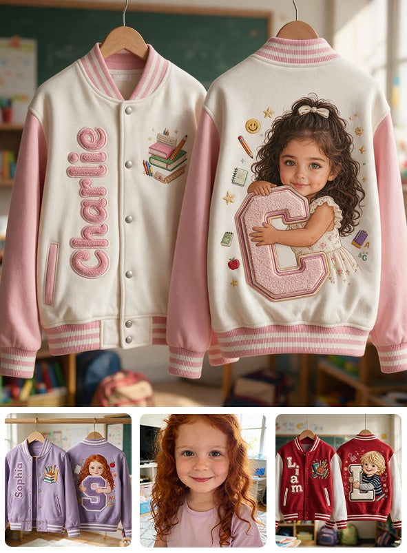 Veste Varsity Personnalisée pour Petite Fille Latina - Cadeau Unique