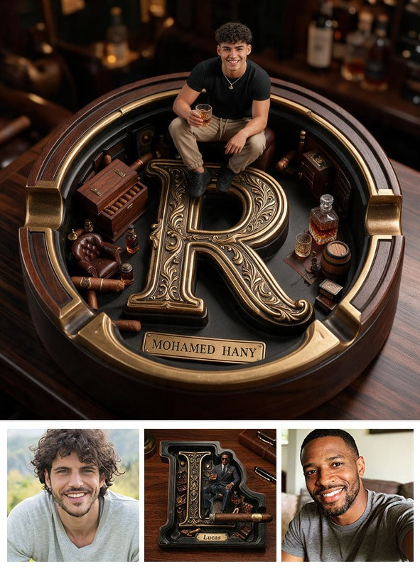 Custom Photo Latino Man Wooden Catch-All Tray Gift for Him