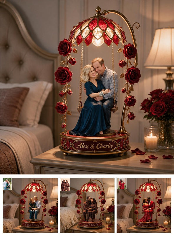 Custom Photo Middle-Aged Couple Acrylic LED Night Light Romantic Couple Gift