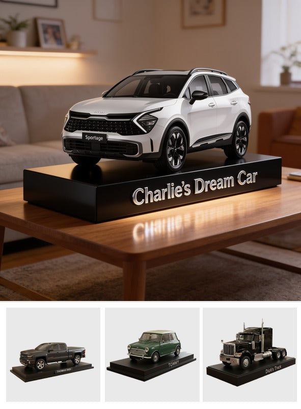 Personalized White Kia Sportage Compact SUV Custom Shaped Acrylic Plaque Car Lover Gift